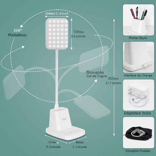 Lampe de Bureau LED Connectée Blanche