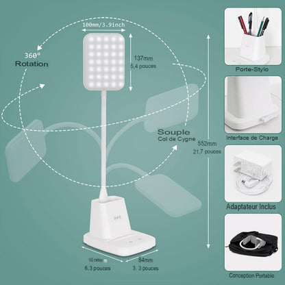 Lampe de Bureau LED Connectée Blanche