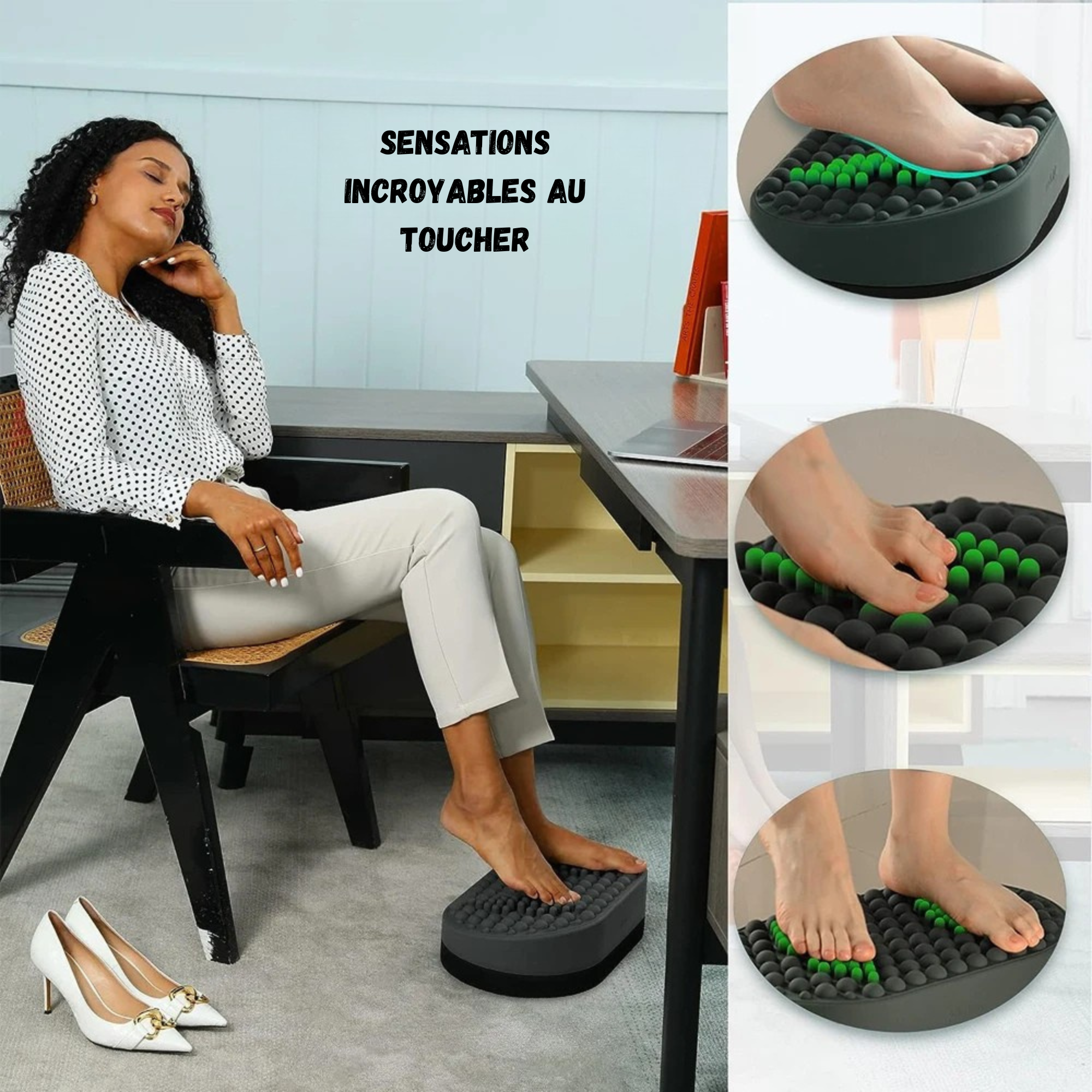 Repose-Pieds Masseur en Silicone
