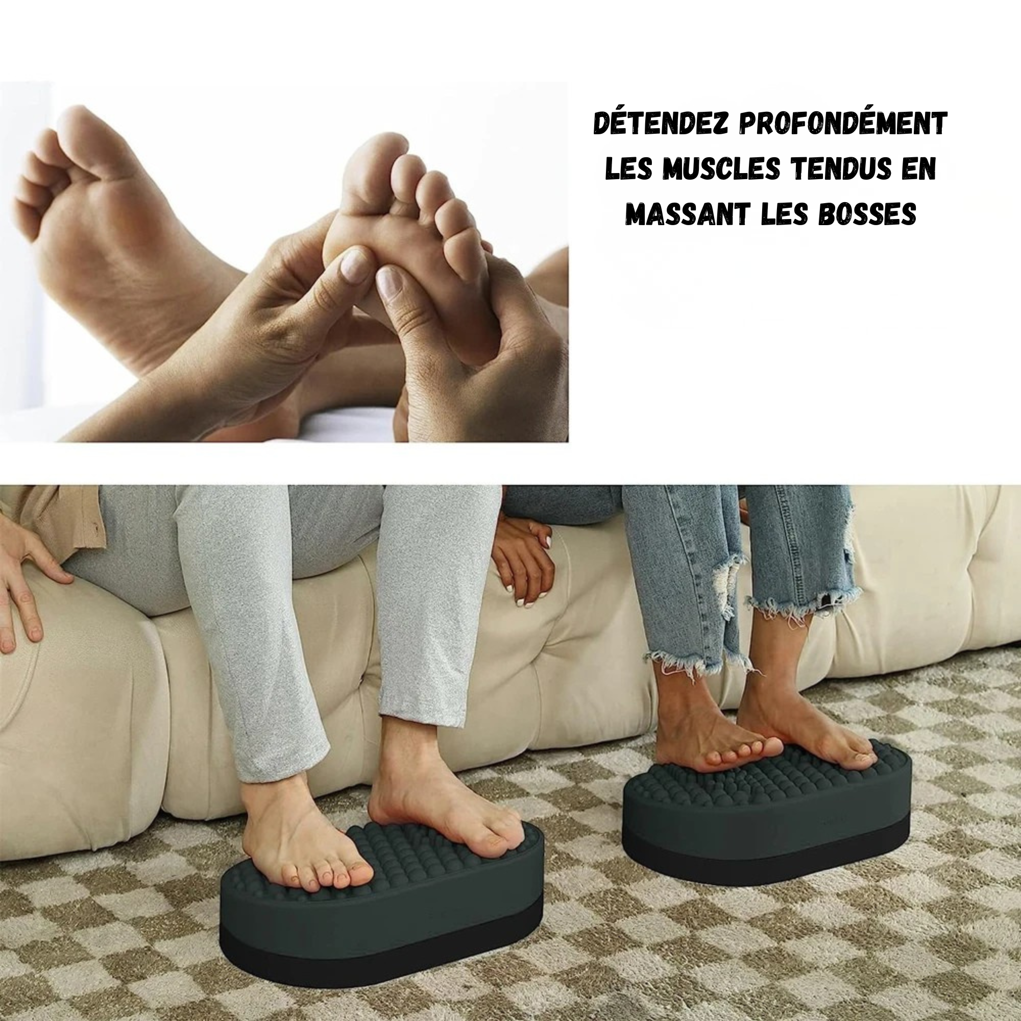 Repose-Pieds Masseur en Silicone