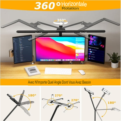 Lampe de Bureau LED Architecte à Pince | Télécommande & Personnalisation Absolue