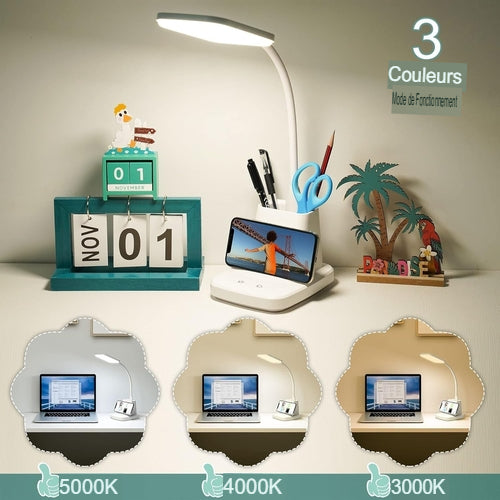 Lampe de Bureau LED Connectée Blanche